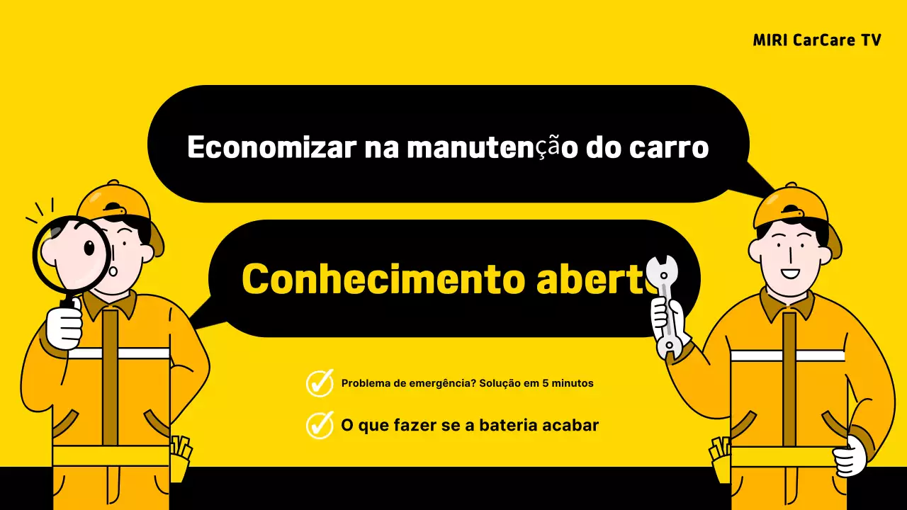 Informações sobre manutenção de carros amarelos simples
