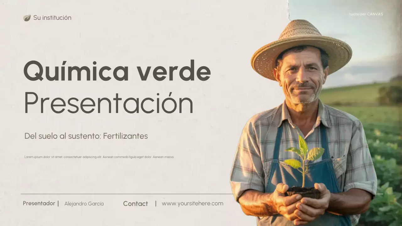 Presentación de química natural moderna y ecológica