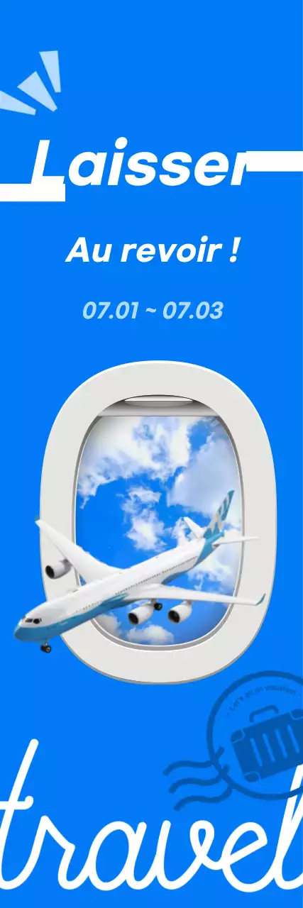 Voyages de vacances simples et bleus