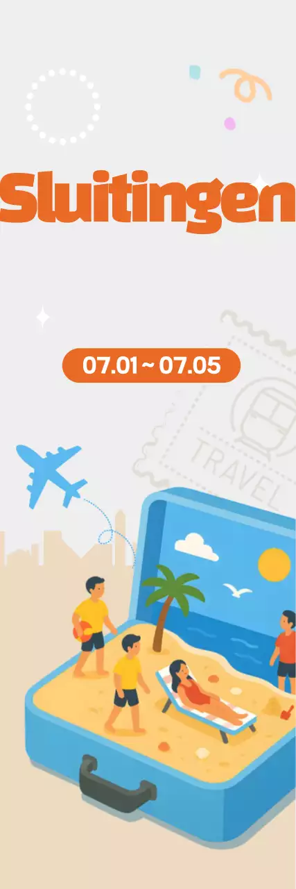 Beige Eenvoudige Vakantiekennisgeving