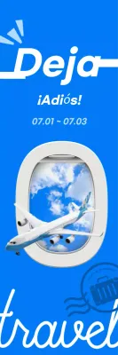 Vacaciones de viaje sencillas y azules