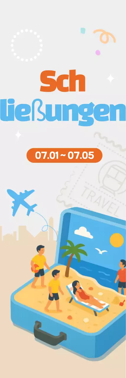 Beige, einfache Feiertagsmitteilung