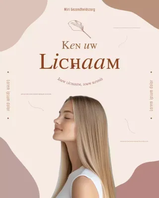 beige minimalistische gezondheidsgids Instagram-bericht