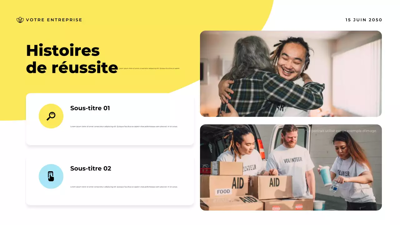 Présentation de l'annonce de la communauté Blue Modern