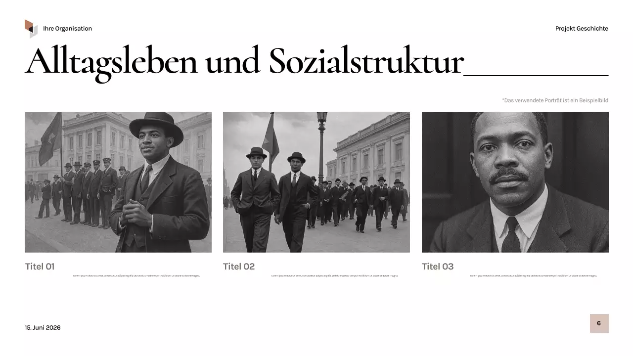 Schwarze Vintage-Geschichte Präsentation