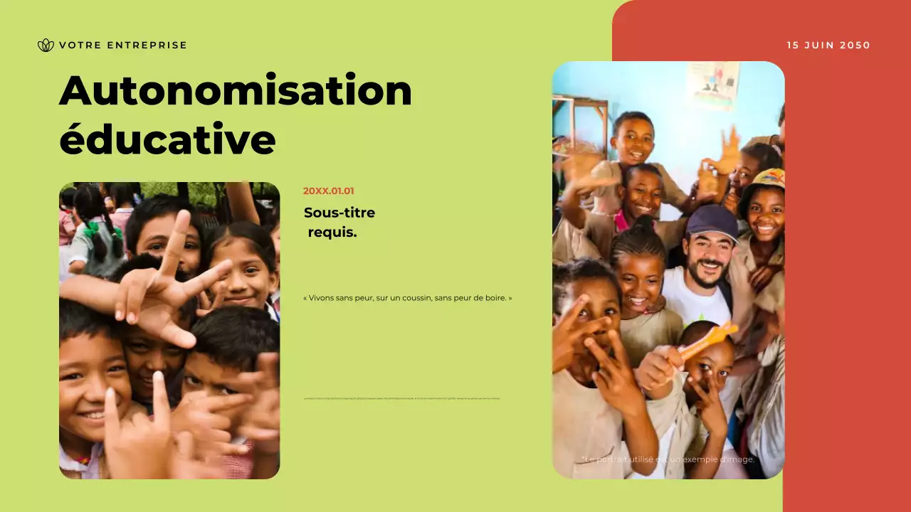 Présentation de l'annonce de la communauté Blue Modern