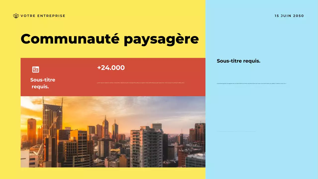 Présentation de l'annonce de la communauté Blue Modern