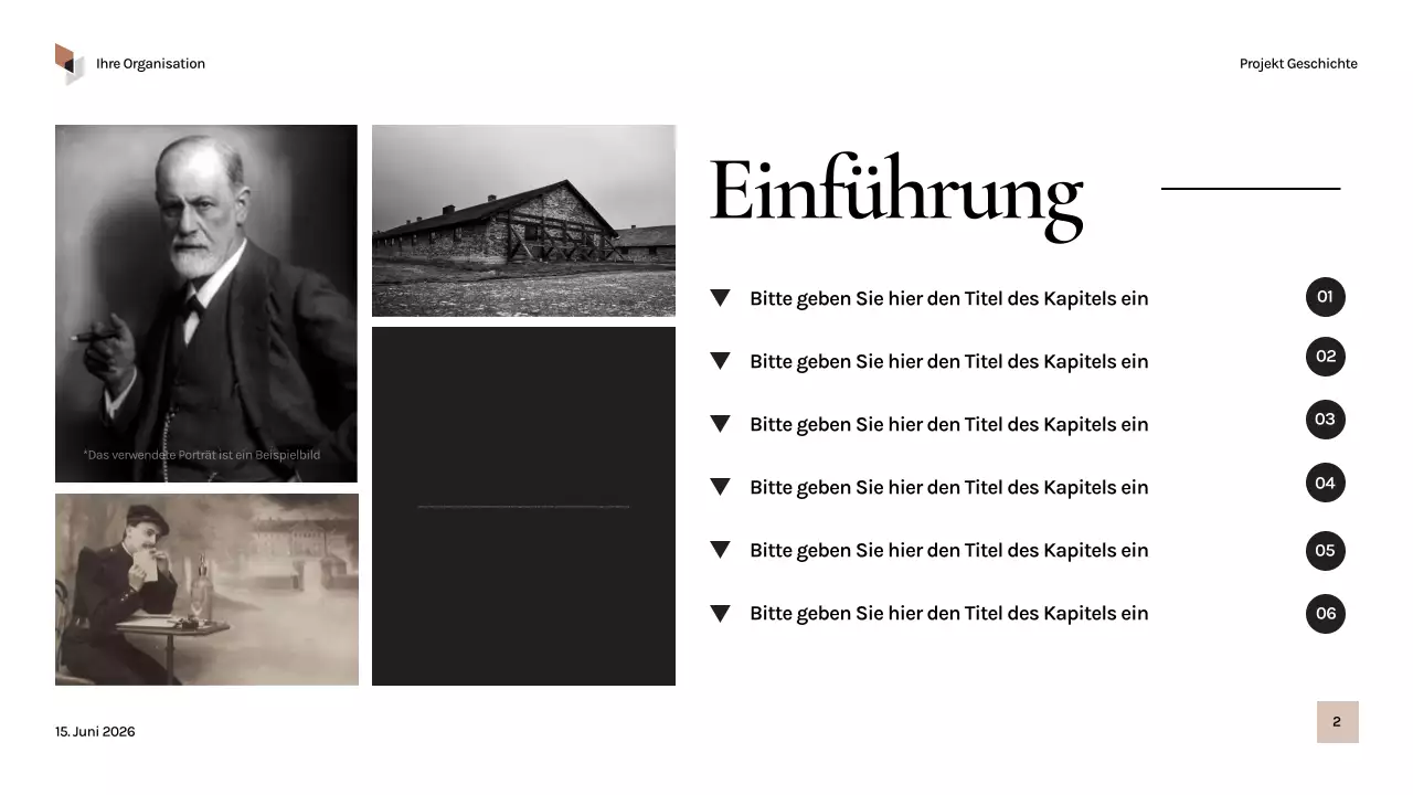 Schwarze Vintage-Geschichte Präsentation