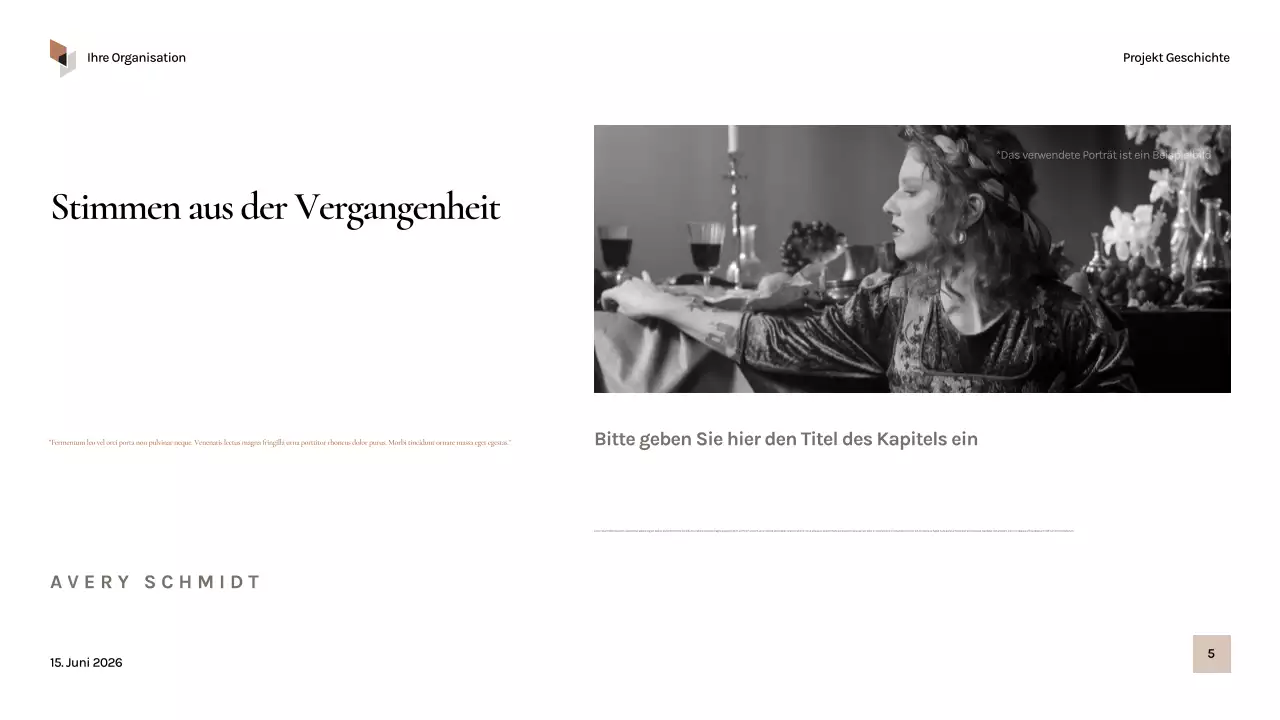 Schwarze Vintage-Geschichte Präsentation