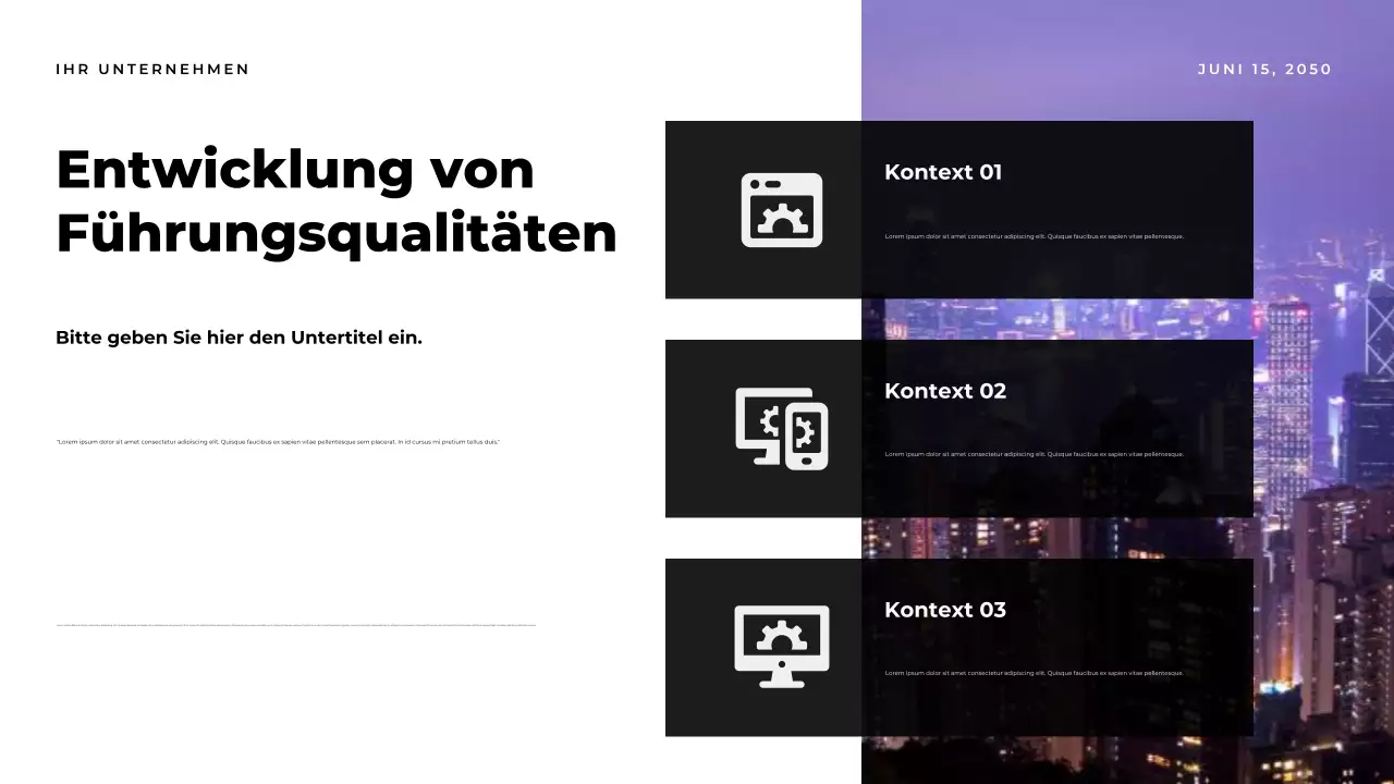 Orangefarbene moderne Berichtsdokumentpräsentation