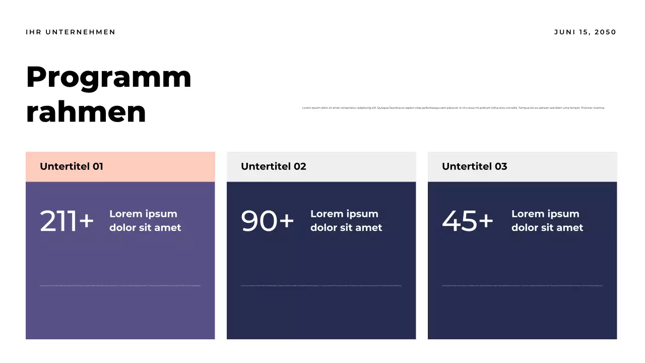 Orangefarbene moderne Berichtsdokumentpräsentation