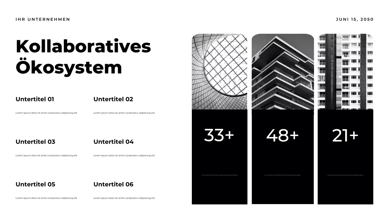 Orangefarbene moderne Berichtsdokumentpräsentation