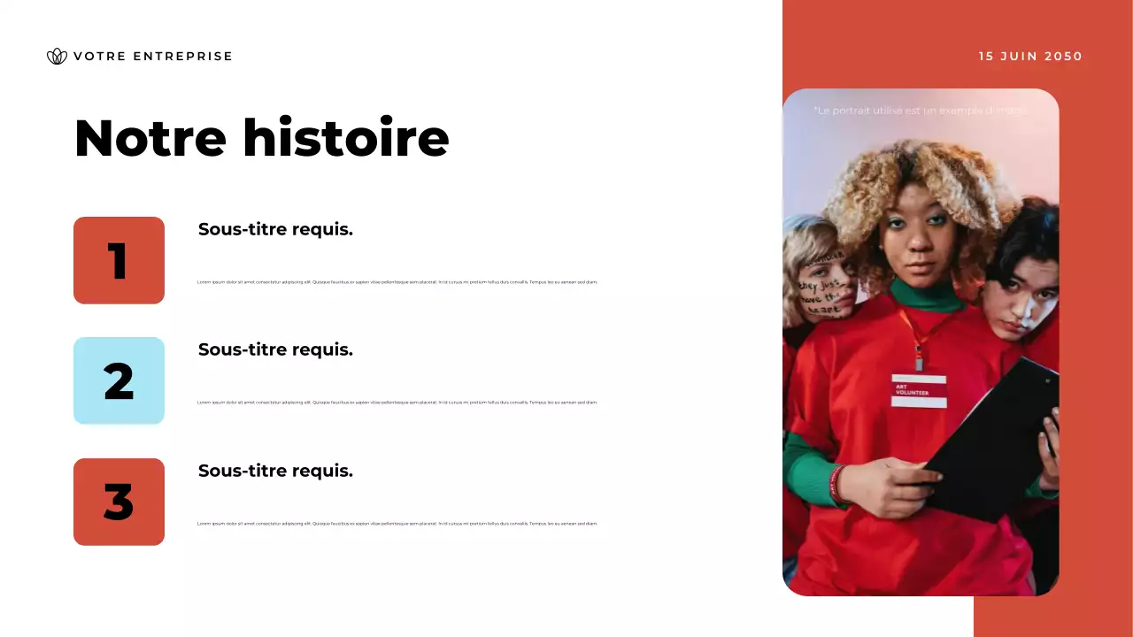 Présentation de l'annonce de la communauté Blue Modern