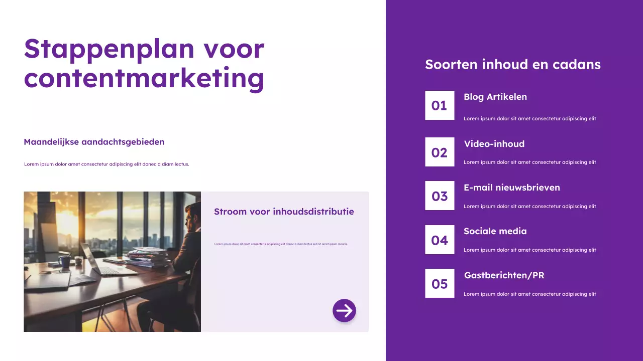 Paarse moderne marketinggids