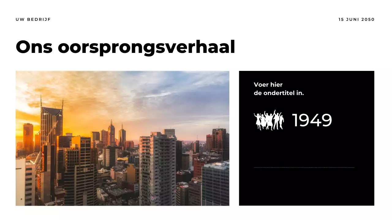 Oranje Modern Rapport Documentpresentatie