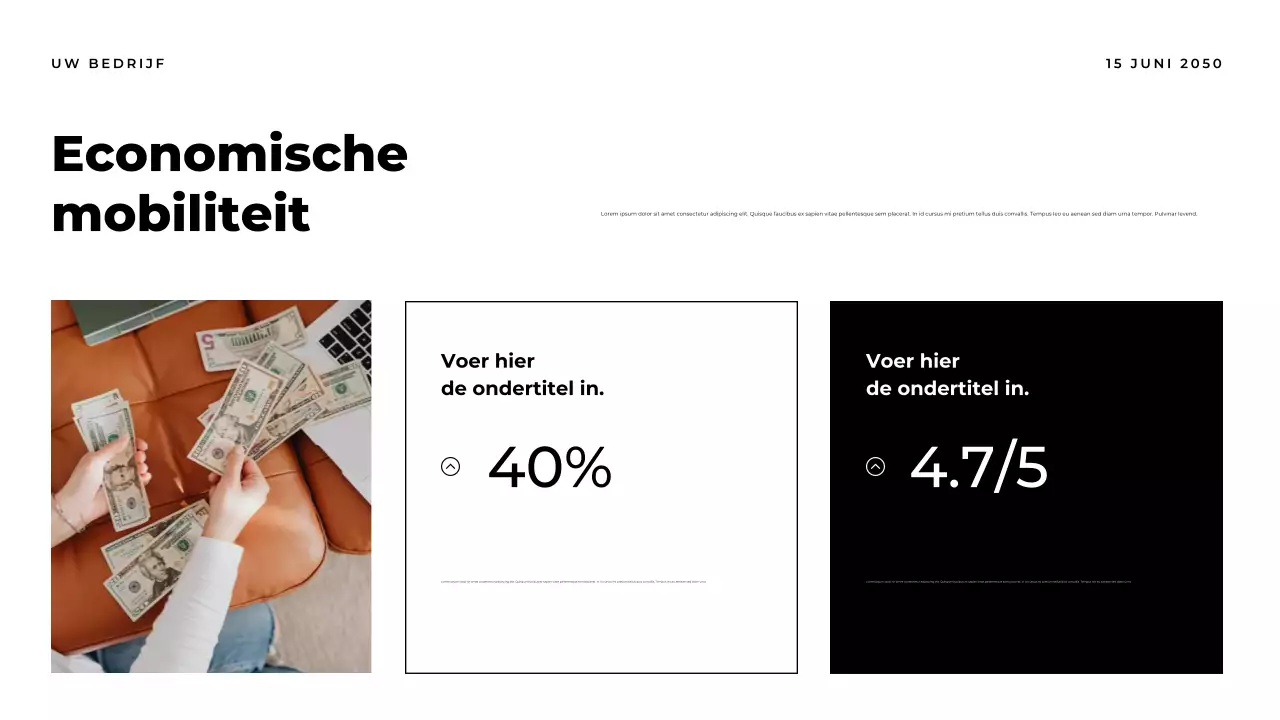 Oranje Modern Rapport Documentpresentatie