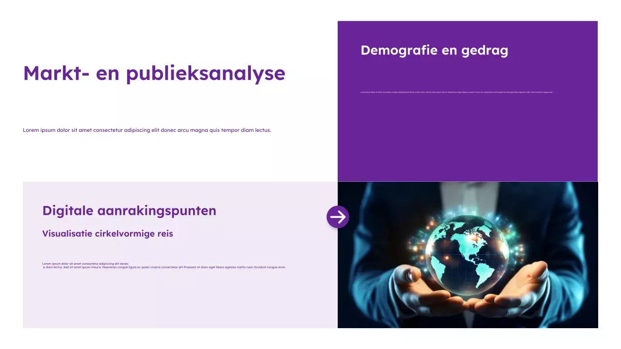 Paarse moderne marketinggids