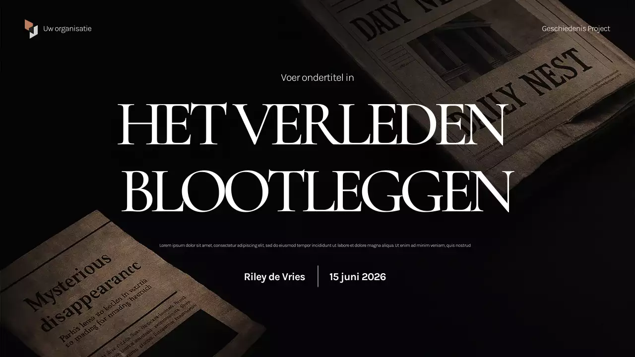 Presentatie over de geschiedenis van Black Vintage