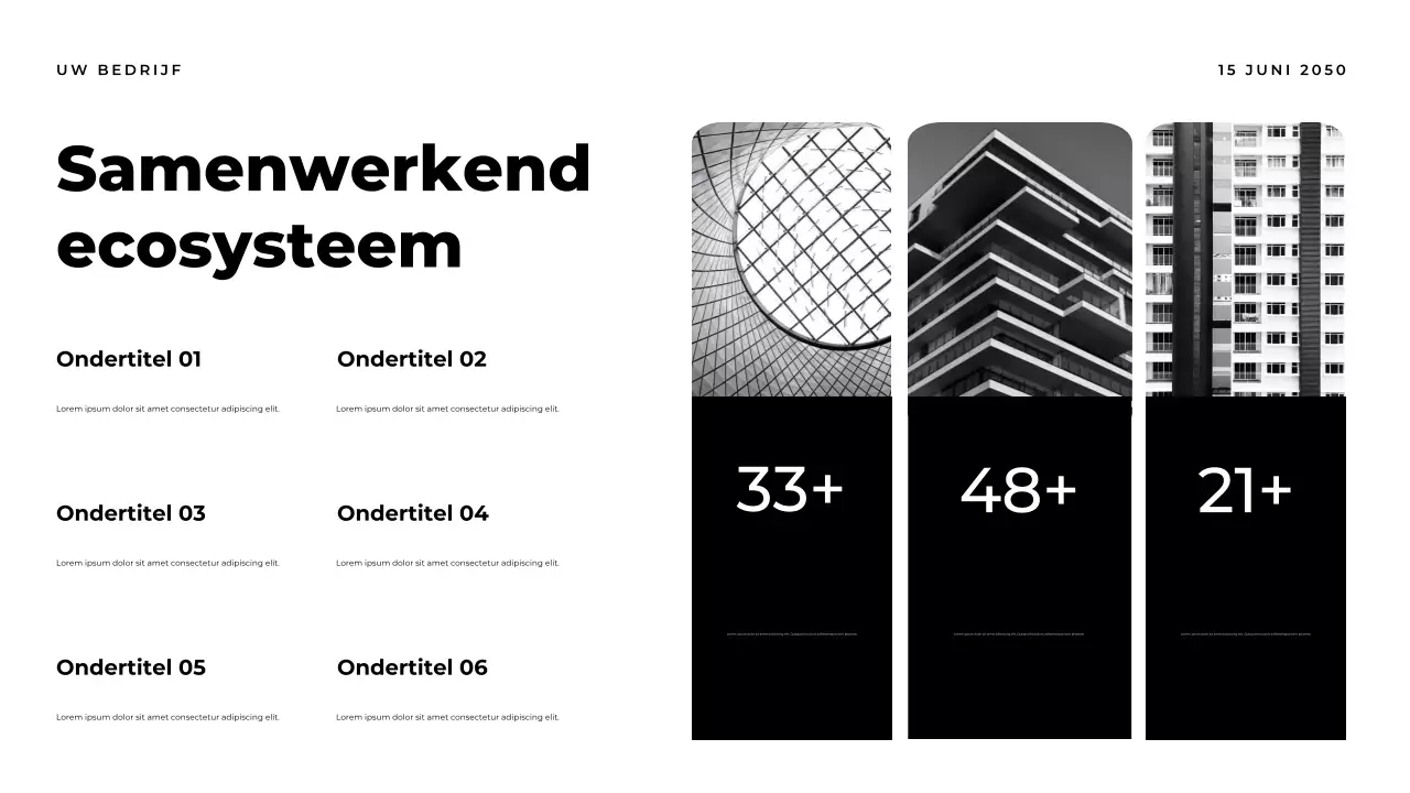 Oranje Modern Rapport Documentpresentatie