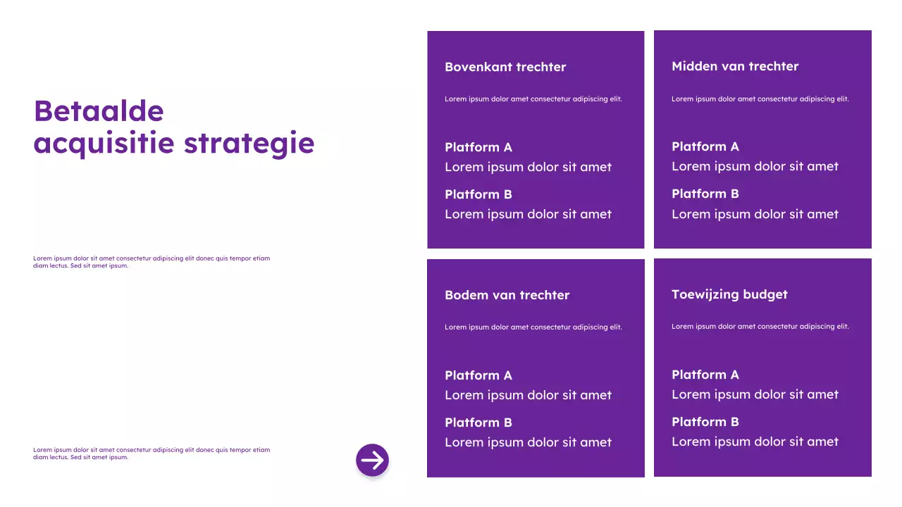 Paarse moderne marketinggids