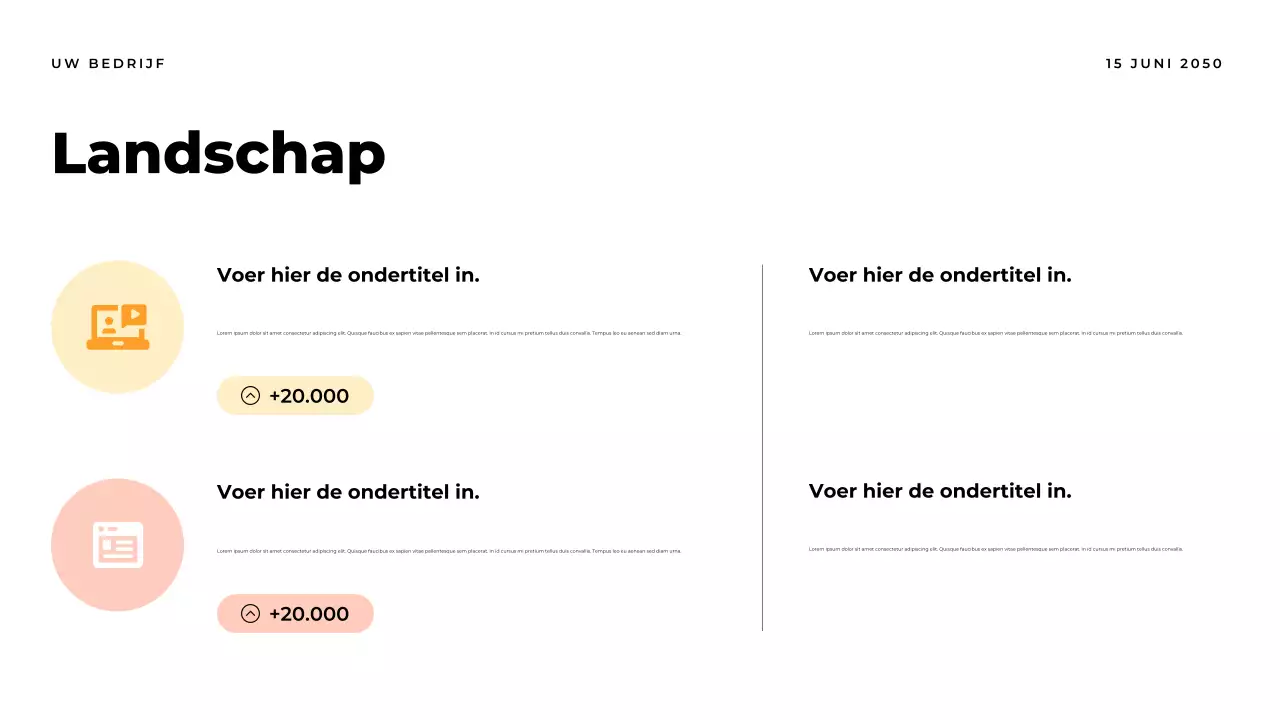 Oranje Modern Rapport Documentpresentatie