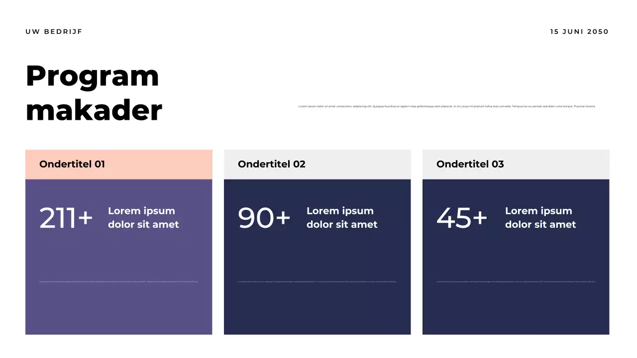 Oranje Modern Rapport Documentpresentatie