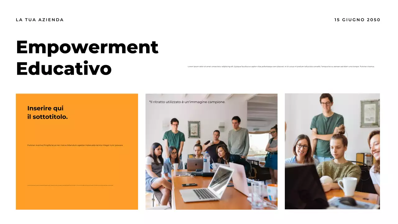 Presentazione del documento Orange Modern Report