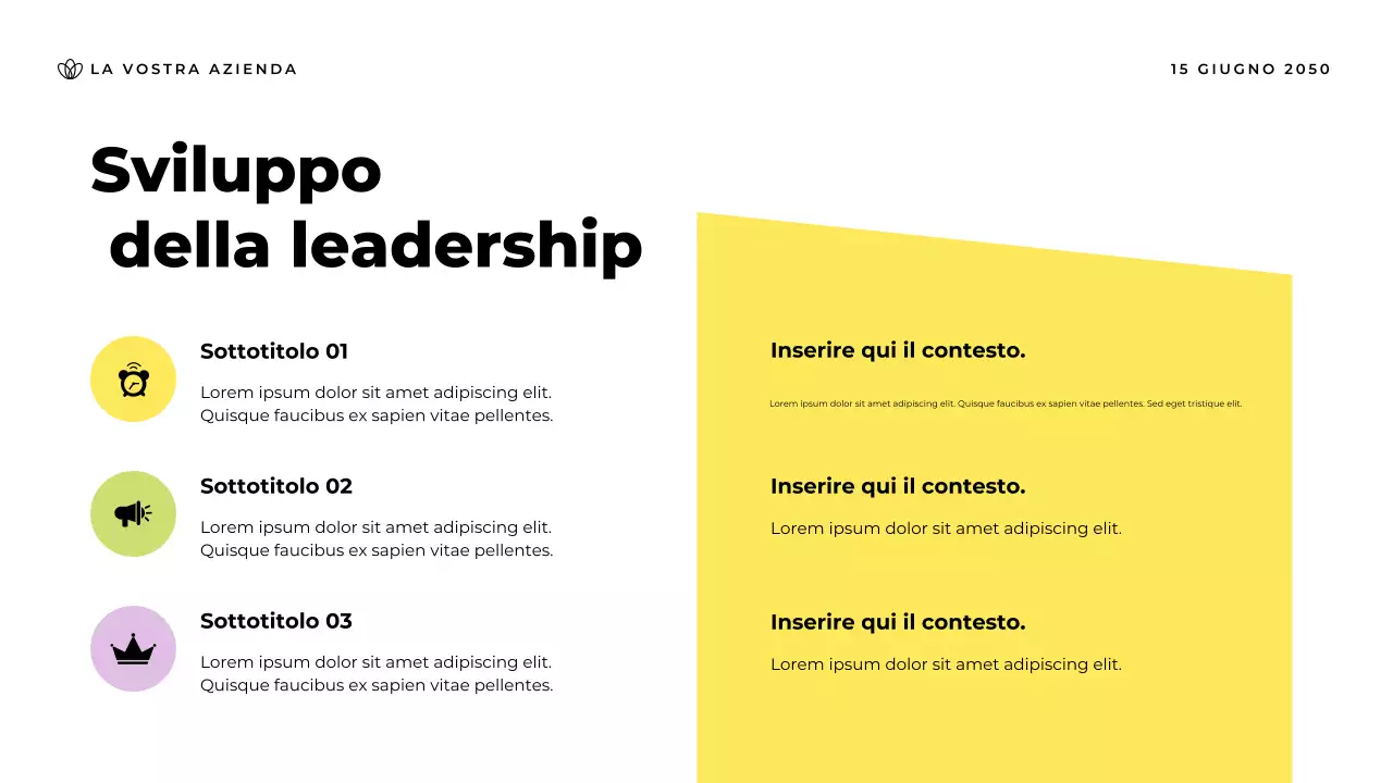 Presentazione dell'annuncio della comunità Blue Modern