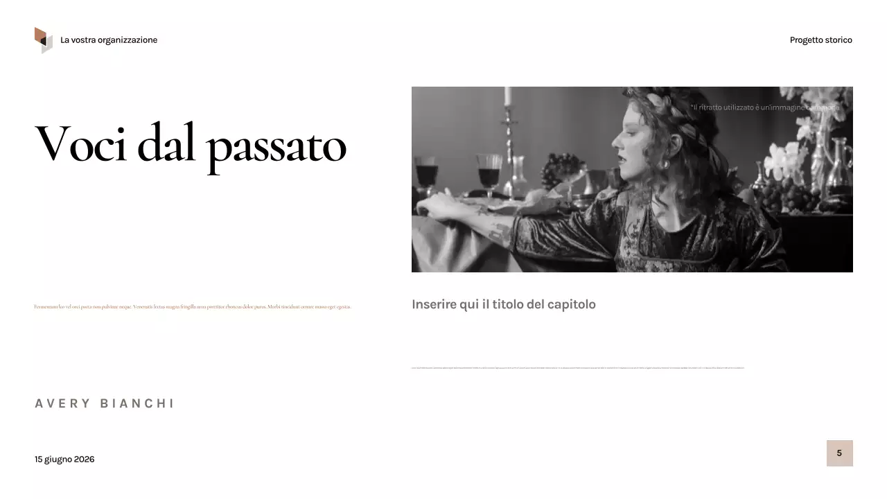 Presentazione della storia dell'annata nera