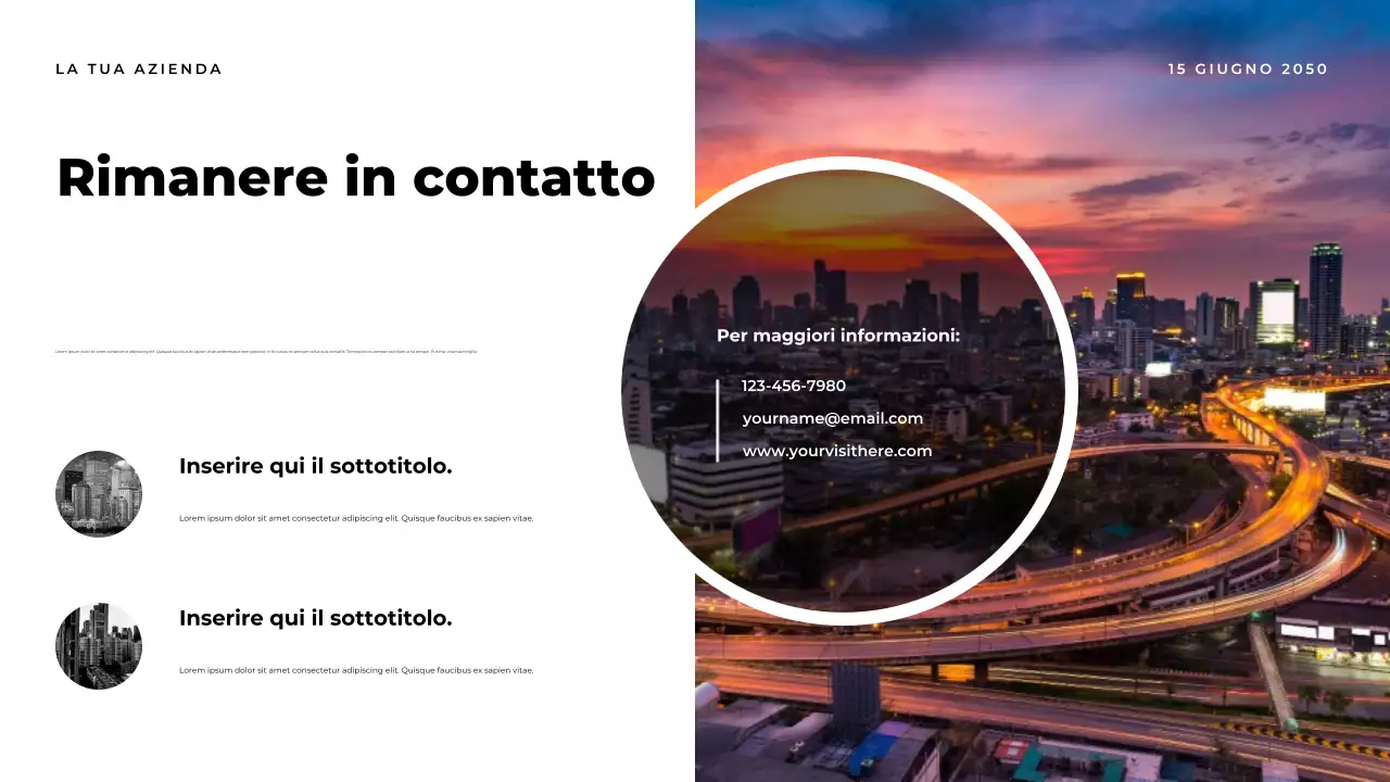 Presentazione del documento Orange Modern Report