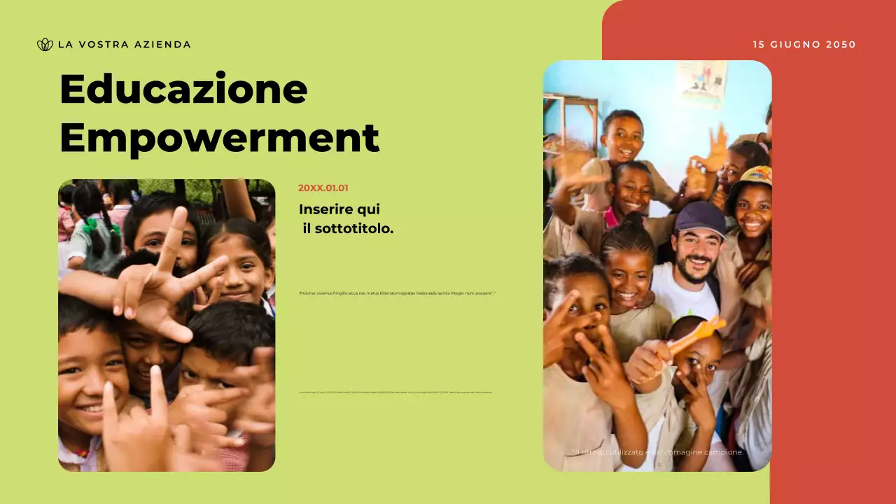 Presentazione dell'annuncio della comunità Blue Modern