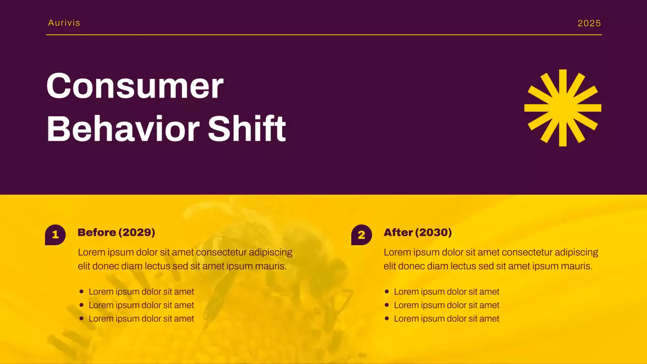 Purple Yellow Modern Market Trends Report Presentation
