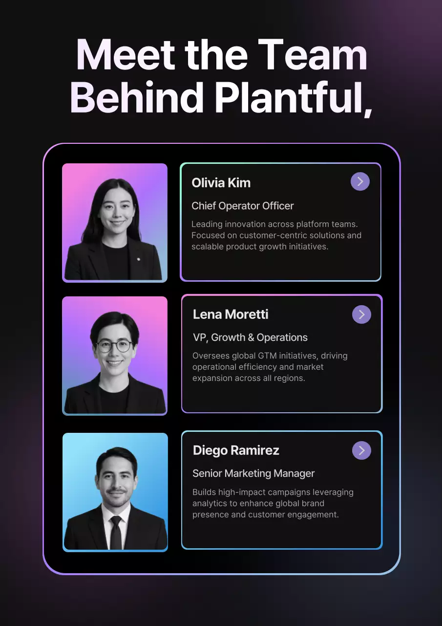 Dark Purple Modern Team Announcement