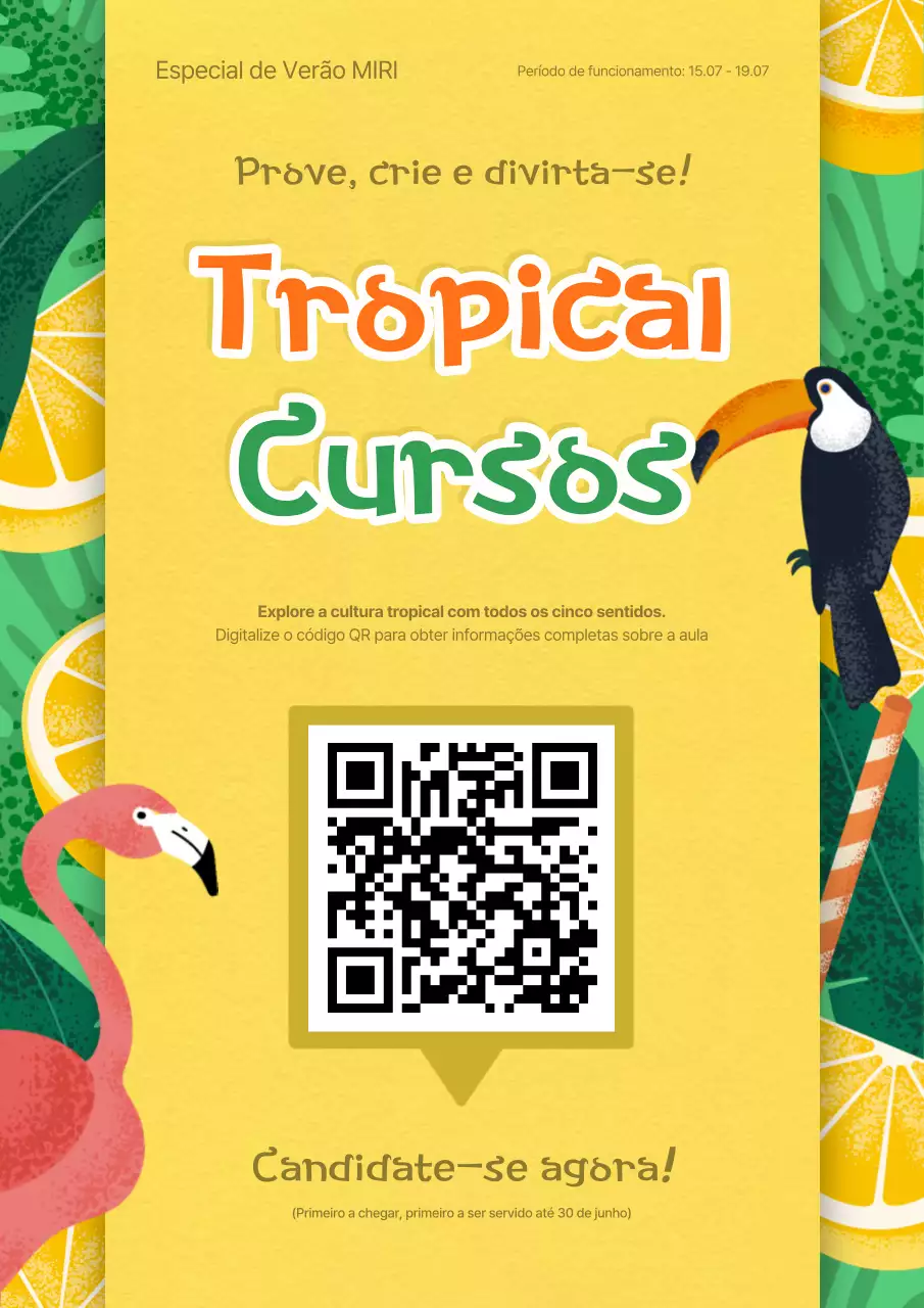 Recrutamento de Experiência em Cultura Tropical Amarela