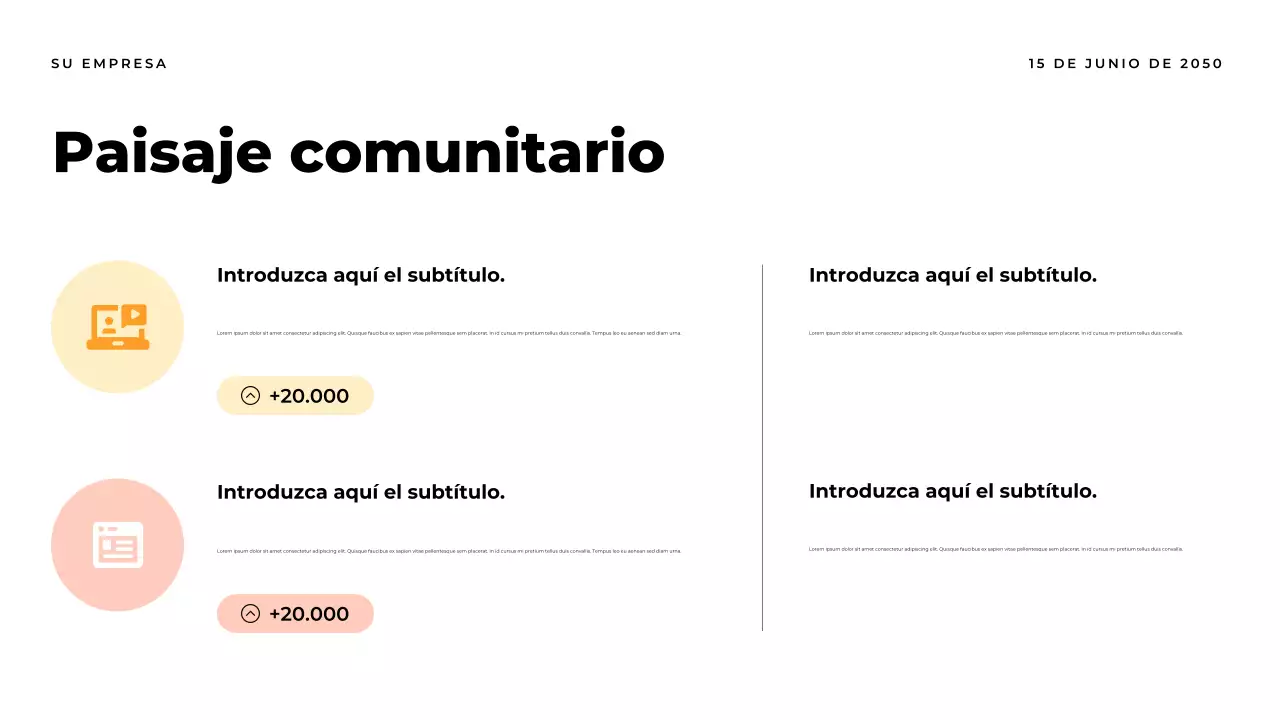 Presentación del documento del informe moderno de Orange