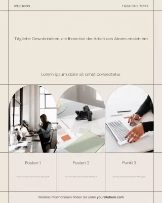 Beige Minimalist Wellness Tipps Instagram Post