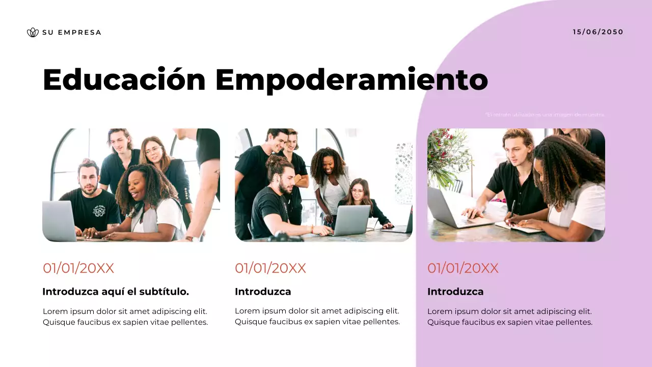 Presentación del anuncio de la comunidad Blue Modern