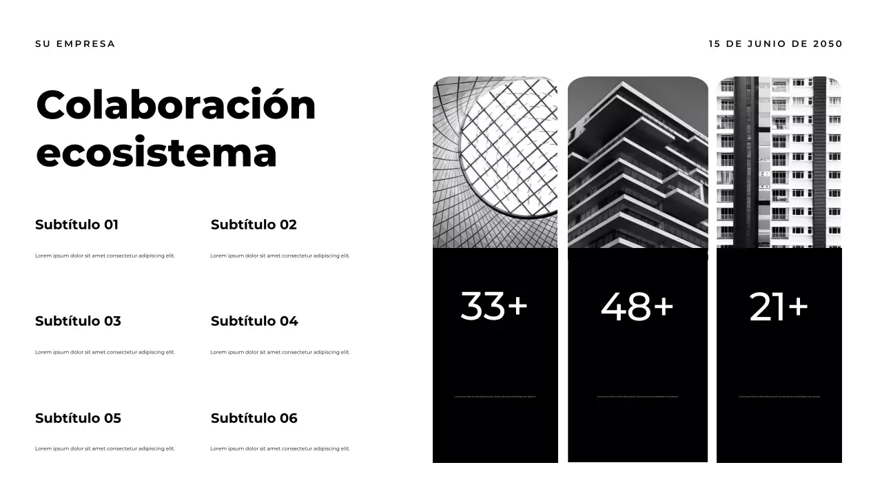 Presentación del documento del informe moderno de Orange