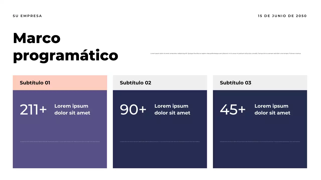 Presentación del documento del informe moderno de Orange