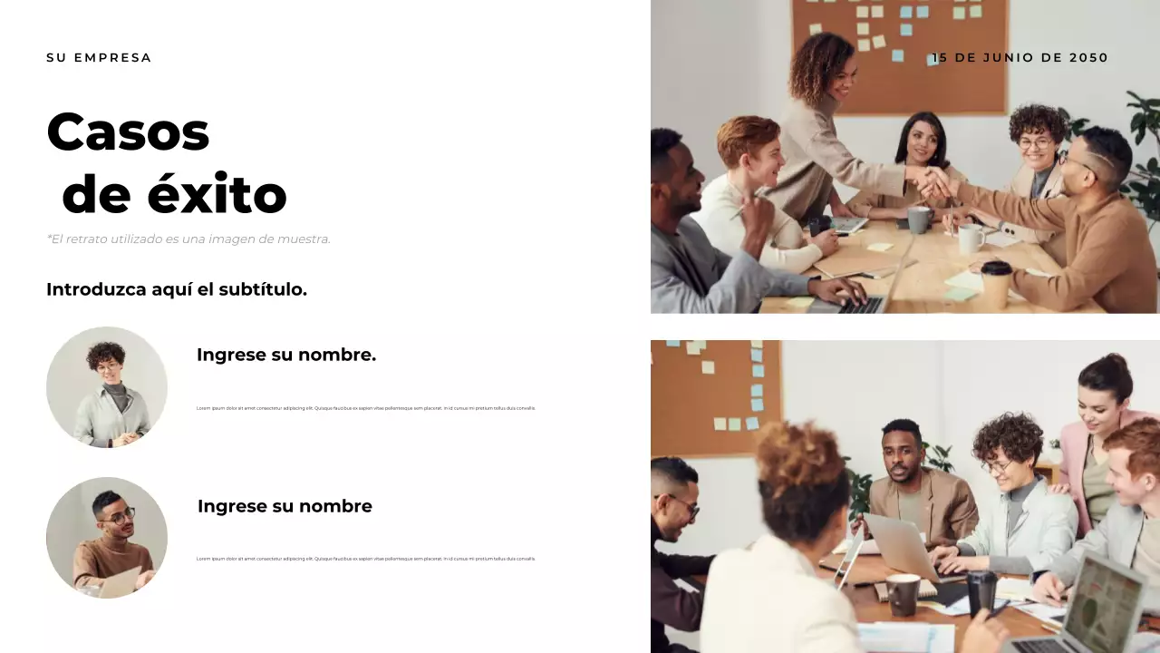 Presentación del documento del informe moderno de Orange