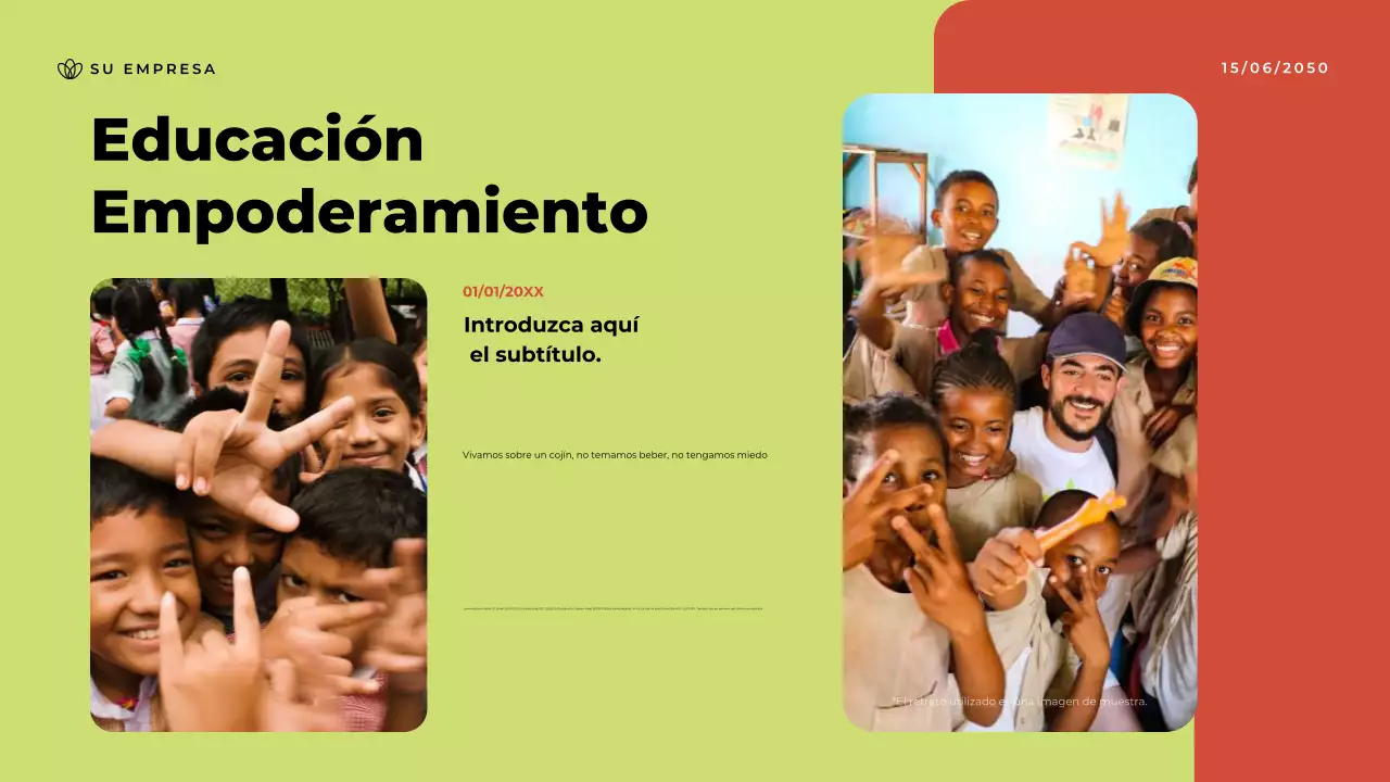 Presentación del anuncio de la comunidad Blue Modern