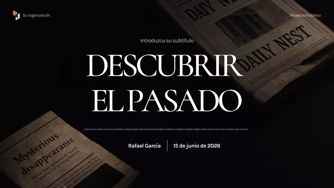 Presentación de la historia de la época negra