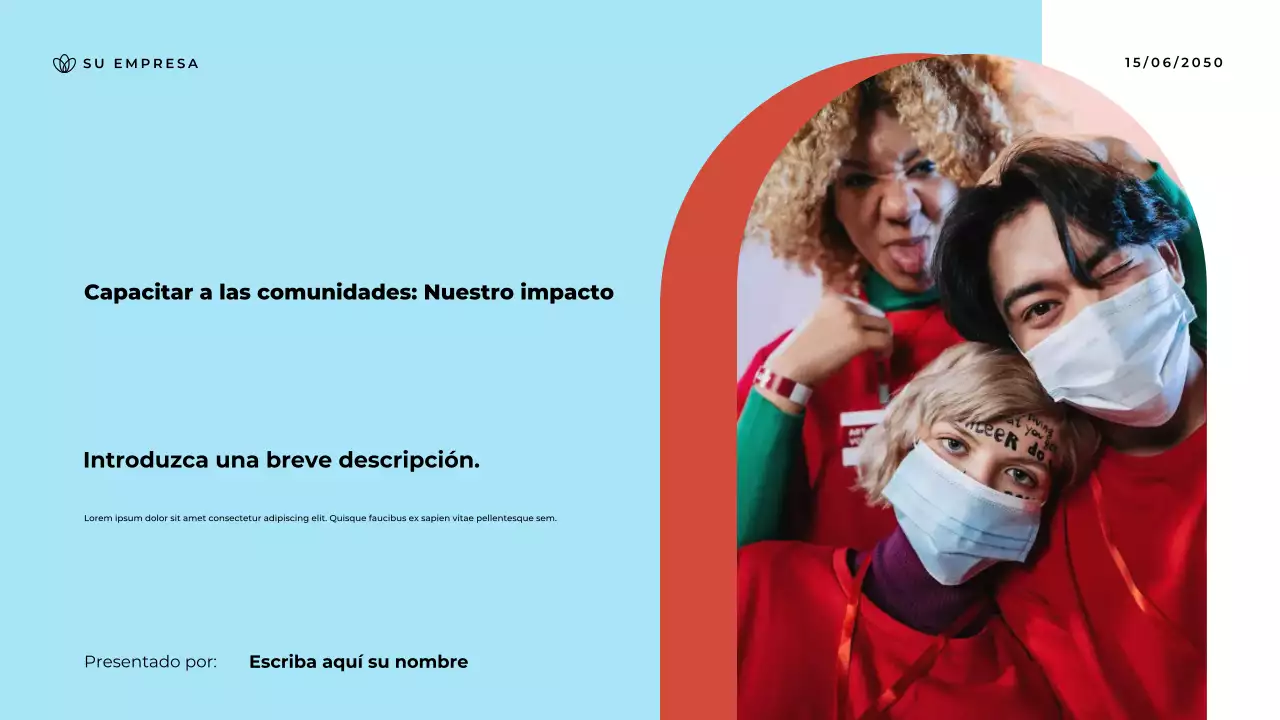 Presentación del anuncio de la comunidad Blue Modern