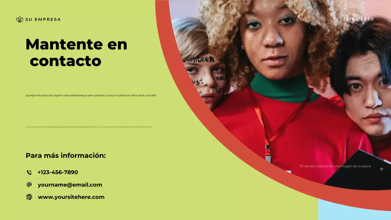 Presentación del anuncio de la comunidad Blue Modern