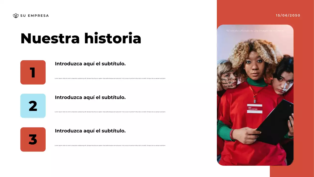 Presentación del anuncio de la comunidad Blue Modern