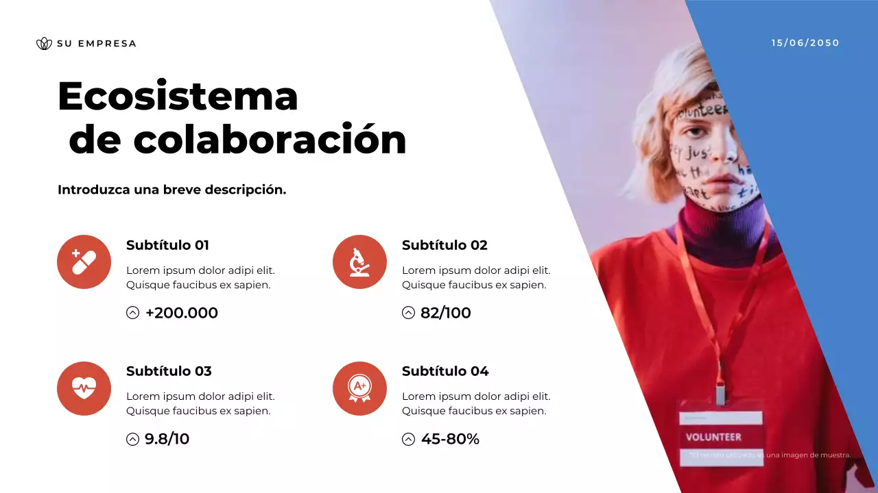 Presentación del anuncio de la comunidad Blue Modern