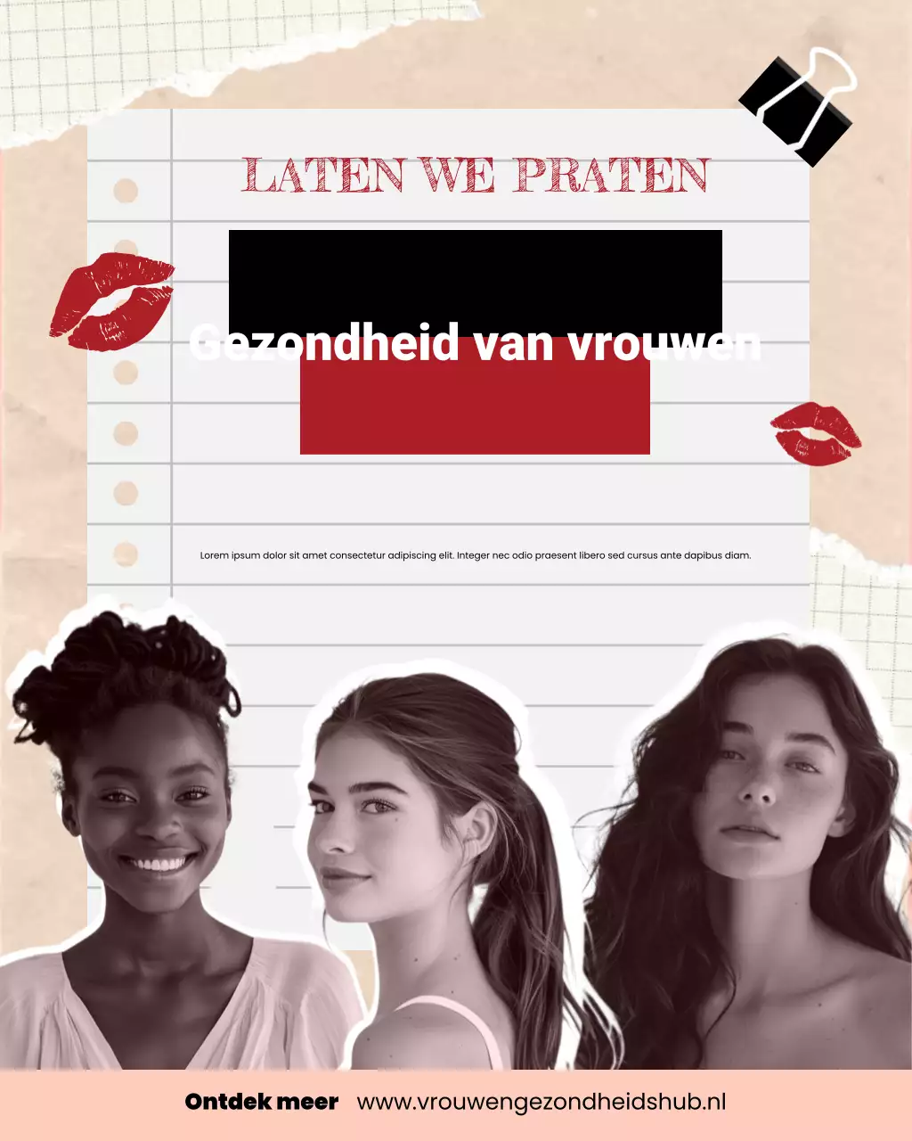 Beige Rood Alles over Vrouwen Gezondheid Instagram Post