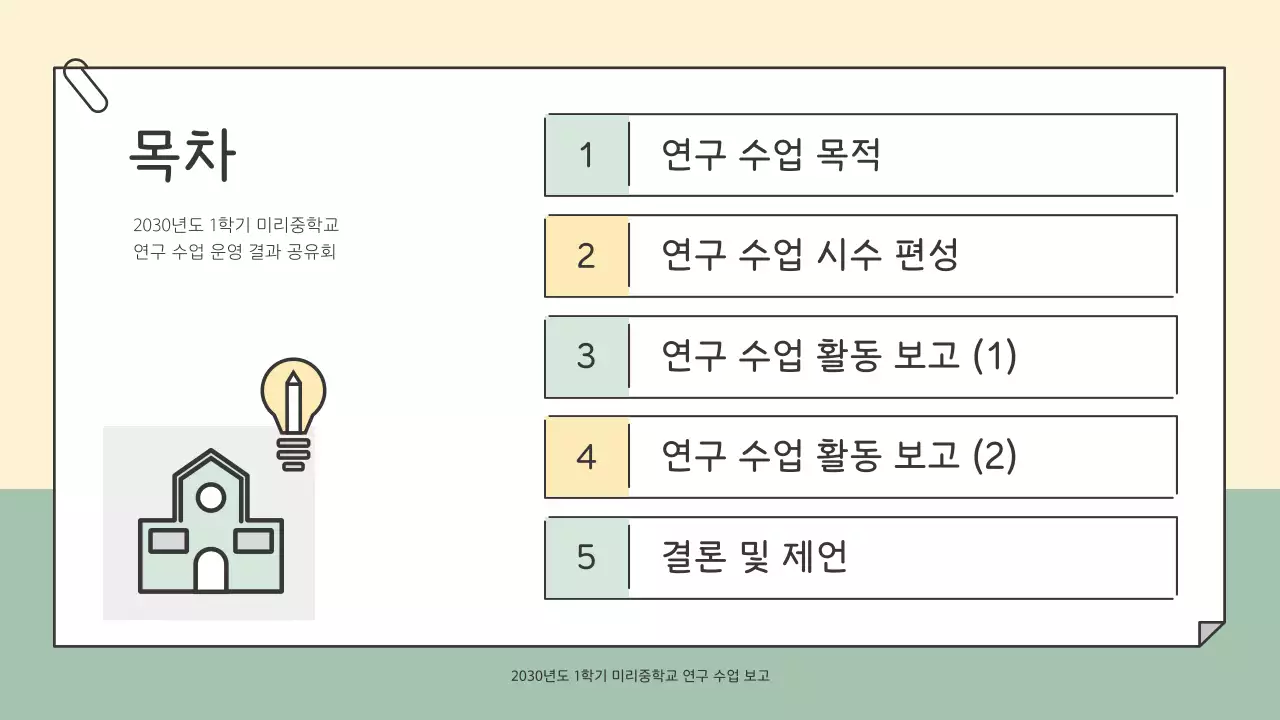 민트 심플 교육 보고서
