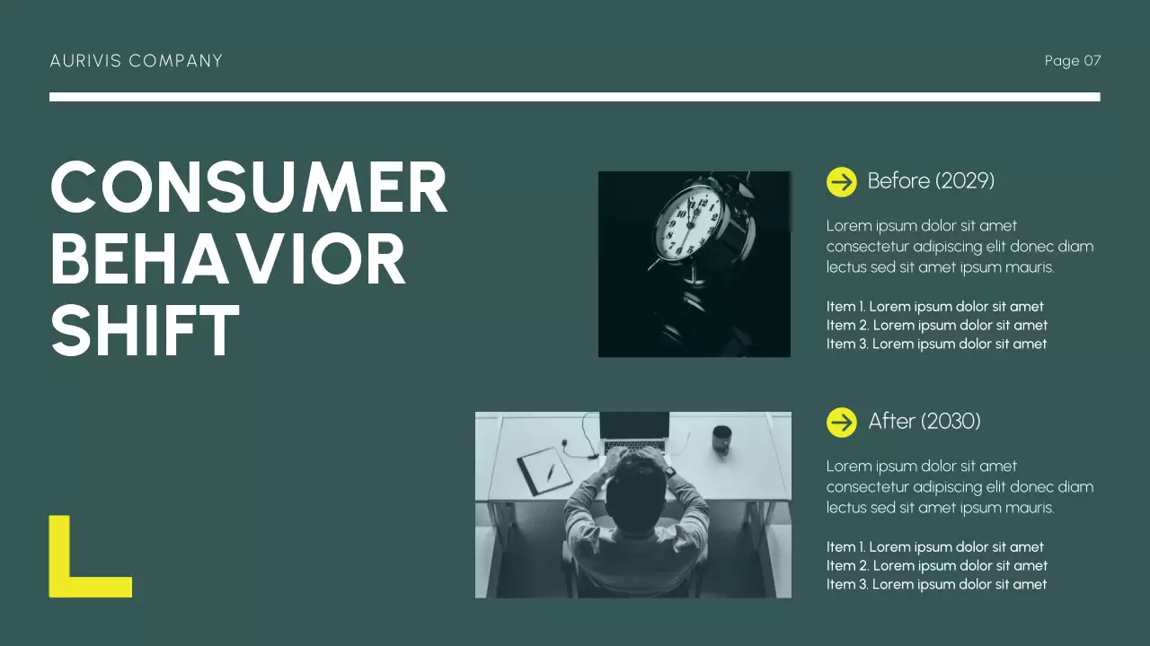 Green Yellow Modern Market Trend Overview Presentation