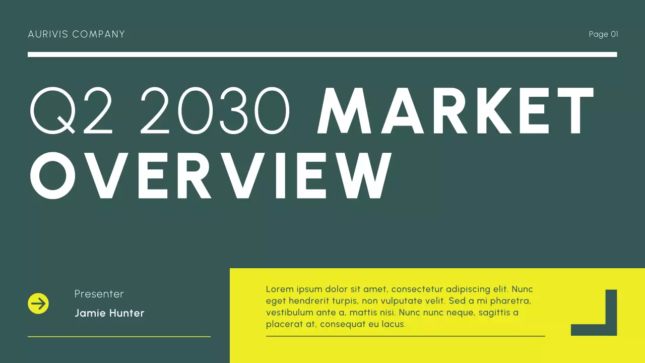 Green Yellow Modern Market Trend Overview Presentation